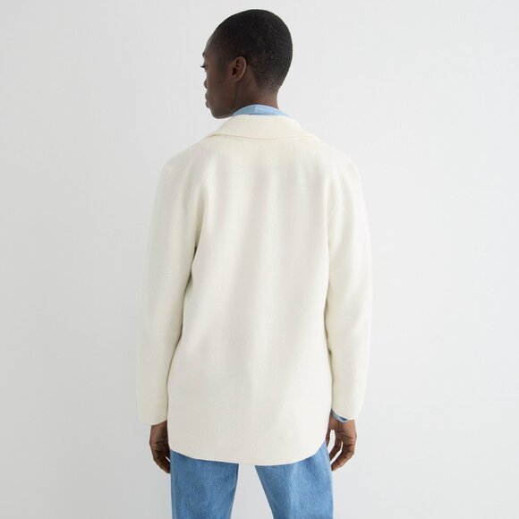 NWT J. Crew Womens Size XL Ivory White Cecile Relaxed Sweater Blazer Jacket NEW - Picture 4 of 4